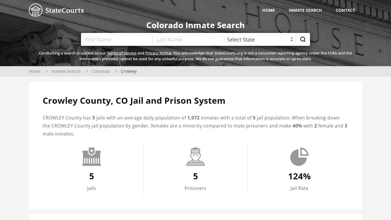 Crowley County, CO Inmate Search - StateCourts